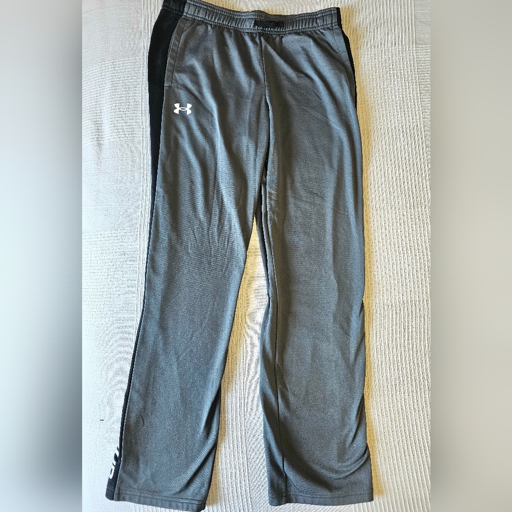 Under Armour Athletic Pants - Black And Gray - Youth XL